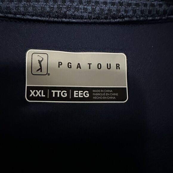 PGA Tour Jacket Men's XXL Blue Golf 1/4 Zip Thermal Stretch Pullover W/Pockets - Picture 6 of 13